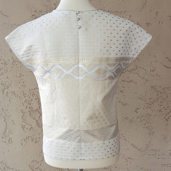 Marchesa Voyage - Gold‎ & Silver Blouse - Picture 4 of 7